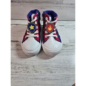 Paw Patrol Chase Marshall Toddler High Top‎ Sneakers Blue Red Yellow Zip Up 7
